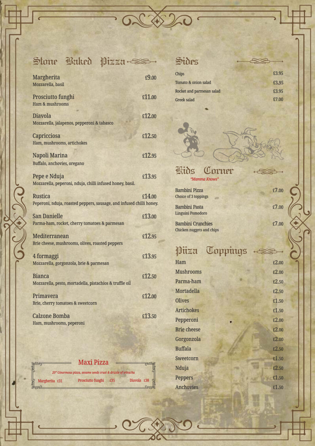 Bistro Food Menu Design 3