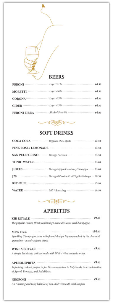 Mediterranean Restaurant Drinks Menu Design 3