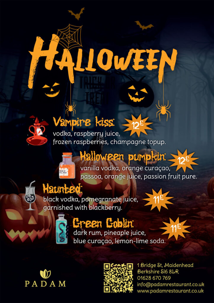 Mediterranean Restaurant Halloween Menu